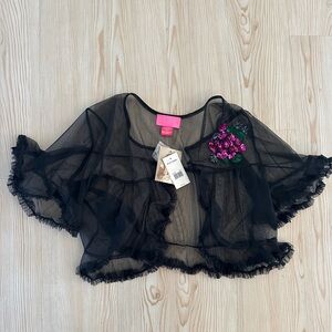 Betsey Johnson Sequin Blouse Size Small